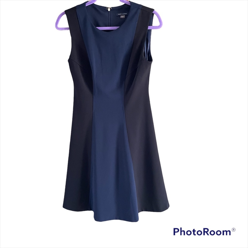 Women's Tommy Hilfiger Colorblock Sheath Short Fit & Flare Dress Size 6